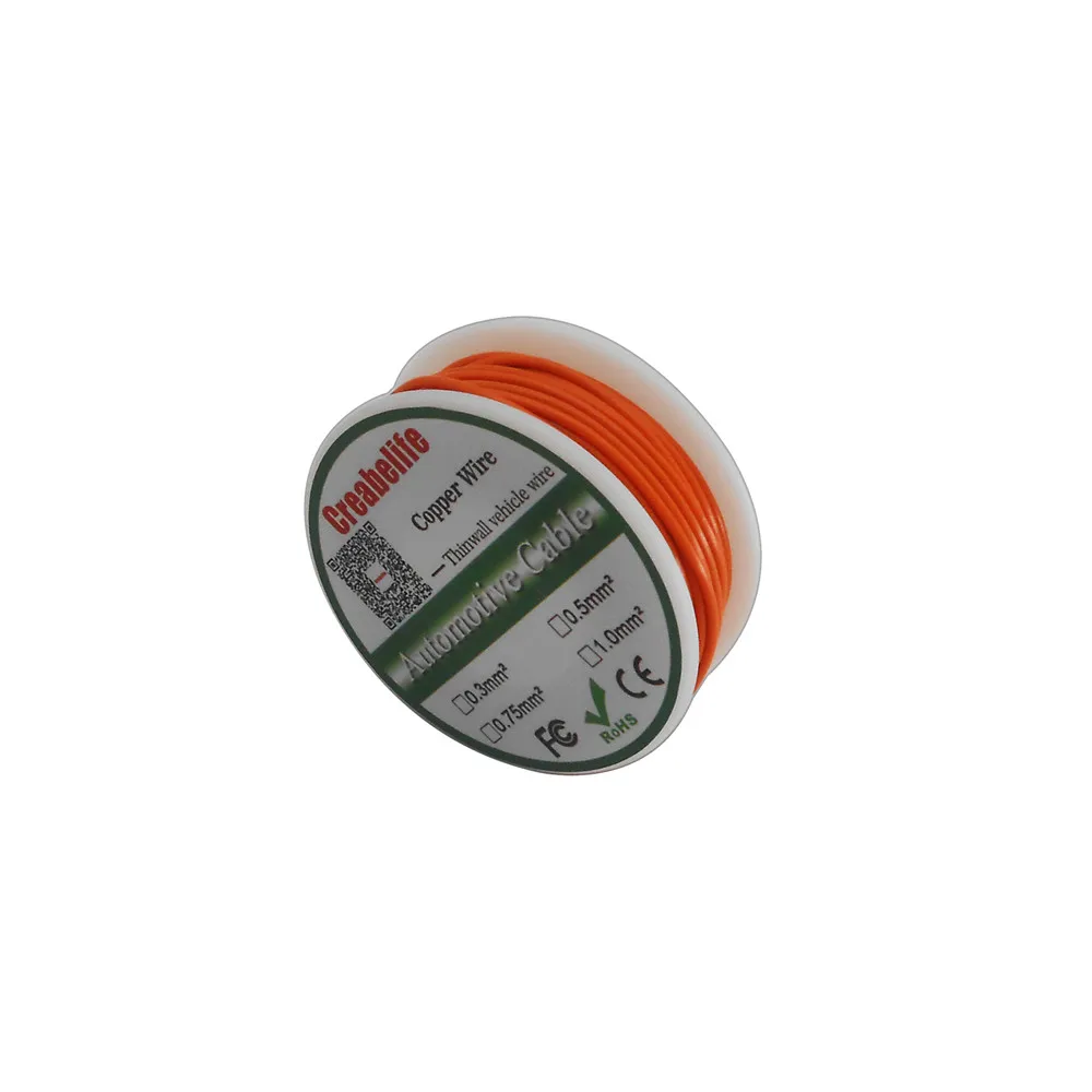 Orange 6m 6 м/лот катушки посылка 0,75 MM2 Авто кабель 12/24V 24/0. 2 мм многожильный Медный провод ядер Thinwall автомобиль проводное подключение провода - Цвет: Orange 6m