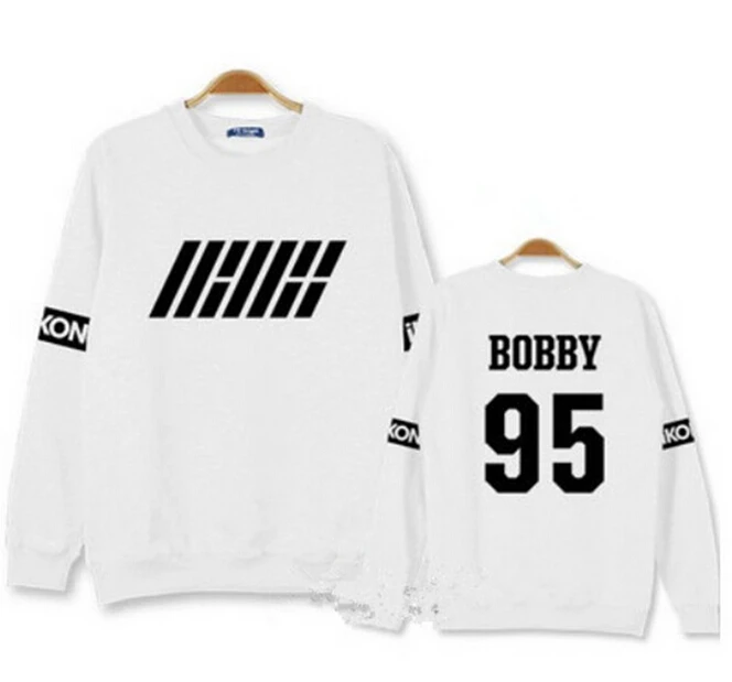 Новое поступление осени 2015 толстовки с капюшоном kpop new idol group ikon логотипом первого