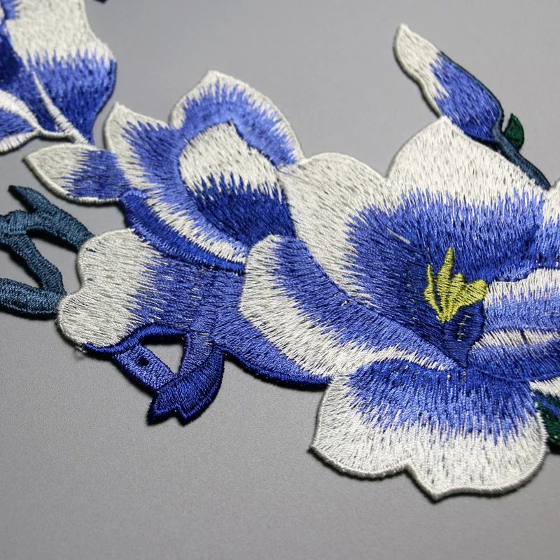 Новый большой воротник в виде цветка магнолии вышитый кружевной наряд стиле