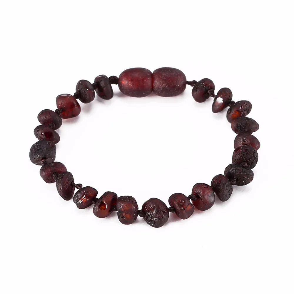 Браслет из Балтийского янтаря для взрослых (Вишневое сырье)-2 размера | Украшения