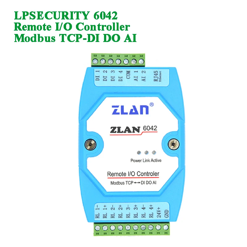 Удаленный контроллер ввода/вывода ethernet передача Ethernet Modbus TCP к RTU DI DO AI цифровой