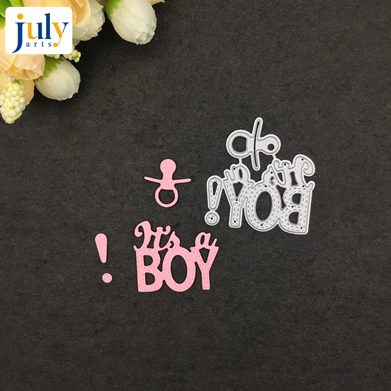 

Julyarts Metal Die Cuts Birthday Letter "BOY" Candle Card Cutting Dies for DIY Scrapbooking Newarrive Craft Dies Embossing