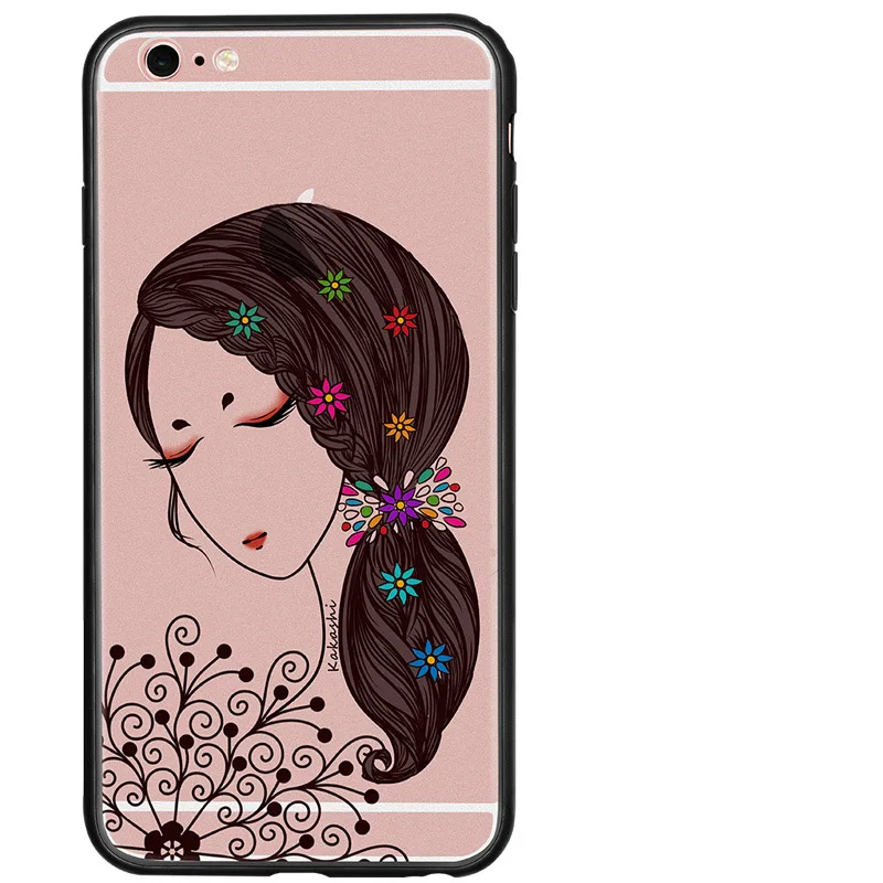 QuShar Luxury Lace Girls Phone Case for iphone 6 6S 7 Plus Elegant Ladies Clear Hard PC Back Cover iphone7 plus Fundas |