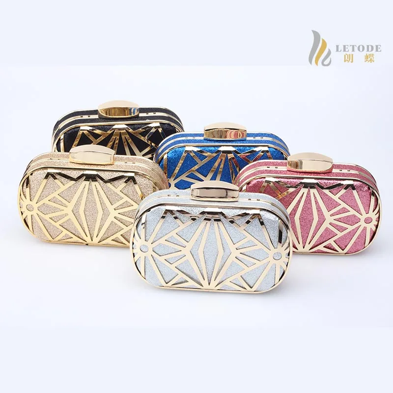 Винтажные вечерние сумки с блестками ажурные клатчи женские золотые розовые