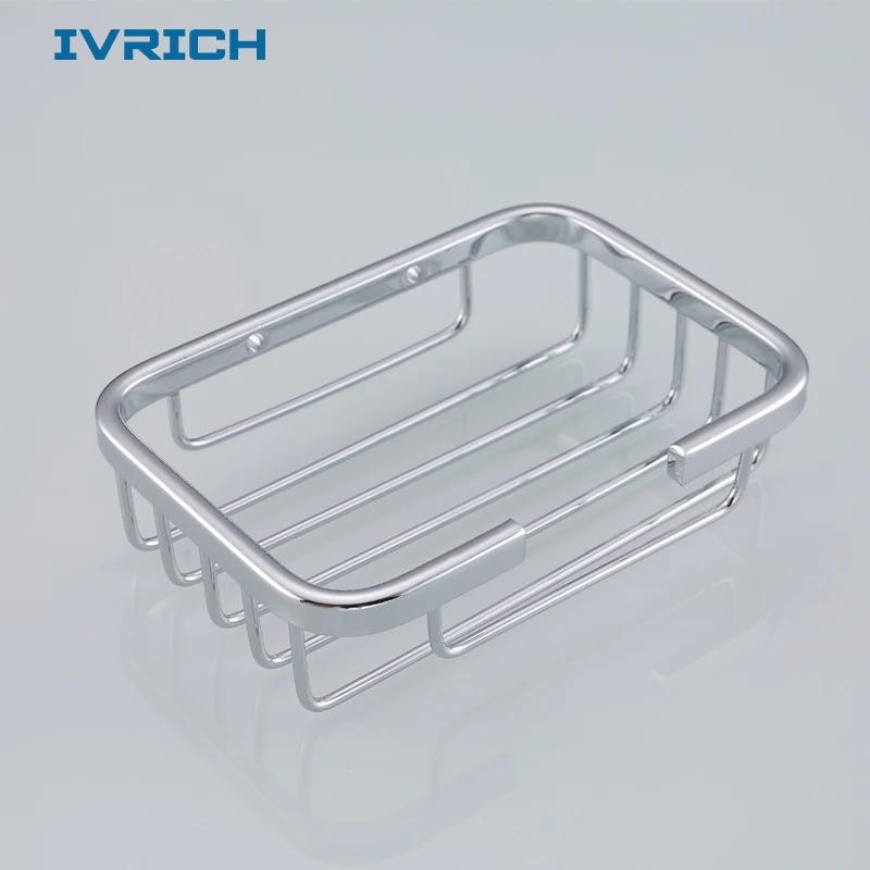 IVRICH квадратное мыло из нержавеющей стали сетчатый держатель хромированный