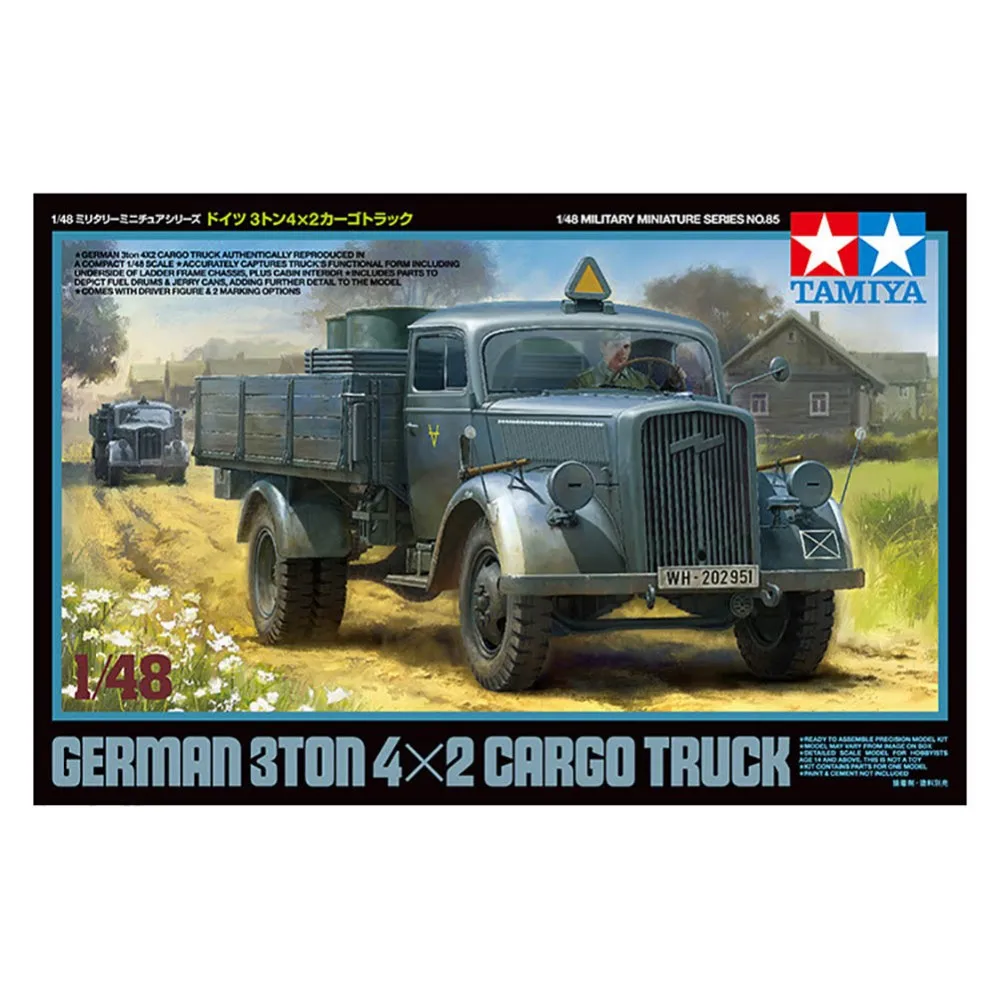 Tamiya 32585 1/48 Немецкий 4x2 3ton грузовой автомобиль военный AFV сборочная модель