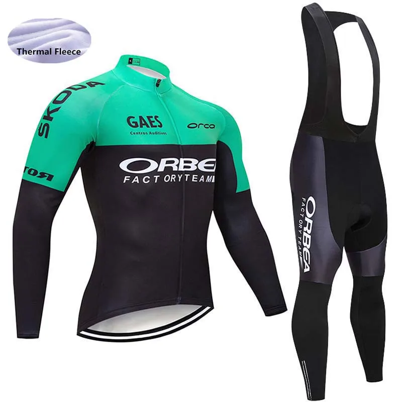 ORBEA трикотаж 2018 pro team велосипед зима термальность флис с длинным рукавом комплект