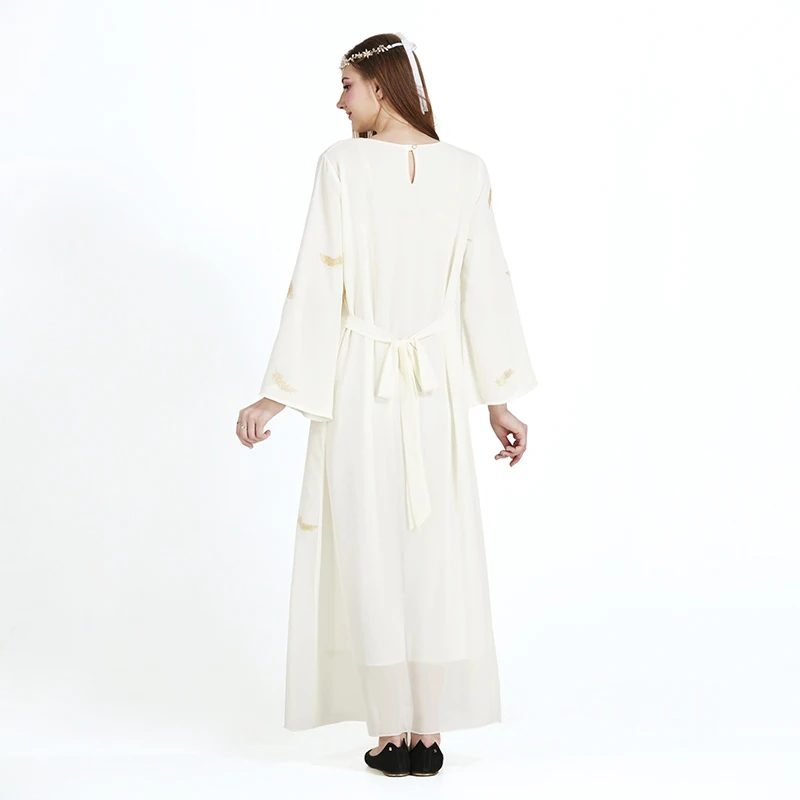 Новая мода мусульманских Абаи хлопок исламский Костюмы Vestido женский халат