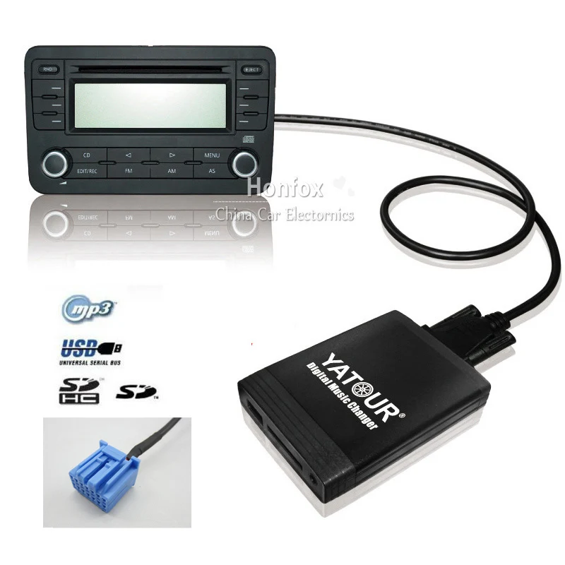 Yatour YT M06 Автомобилей digital music changer Для Honda Accord Civic CRV Fit Jazz Odyssey 1998 2004 USB адаптер SD AUX BT