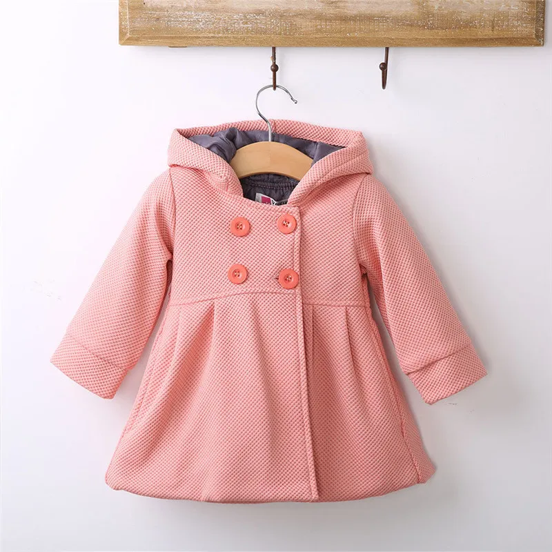 Baby Girls Jacket 2018 Autumn Winter For Coat Kids Warm Hooded Outerwear Coats Toddler Girl Clothes Age 6M -3Y |
