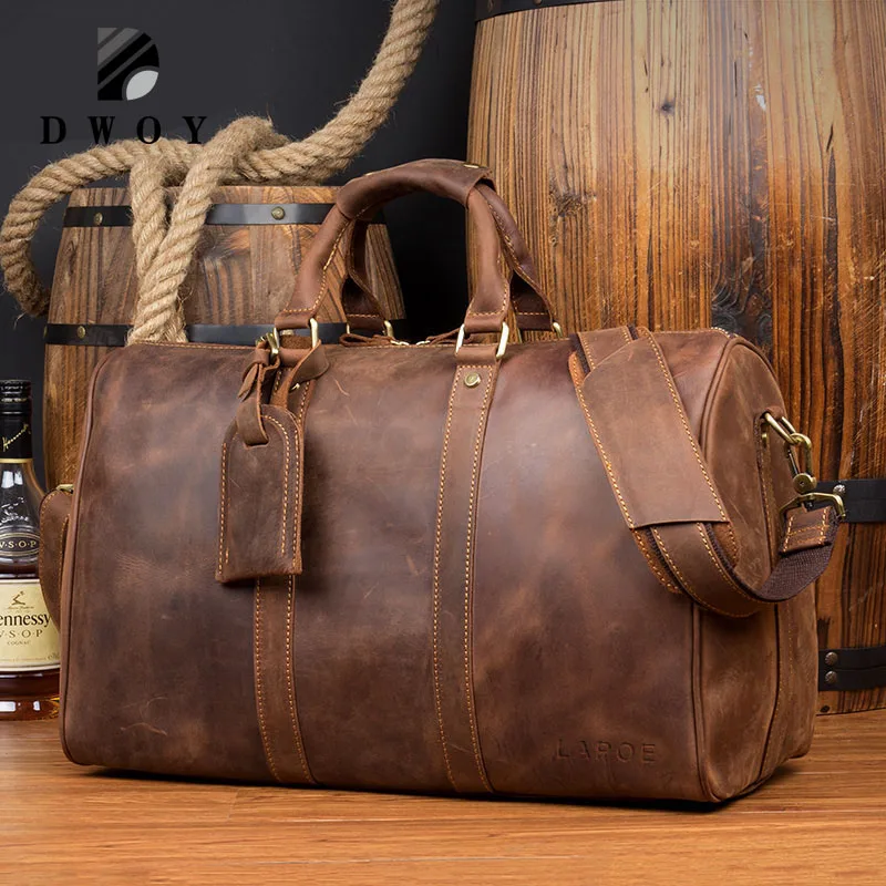 Винтажная багажная сумка, мужские дорожные сумки, bolsa de viagem grande de couro masculina crazy horse, натуральная кожа, мужская сумка для путешествий
