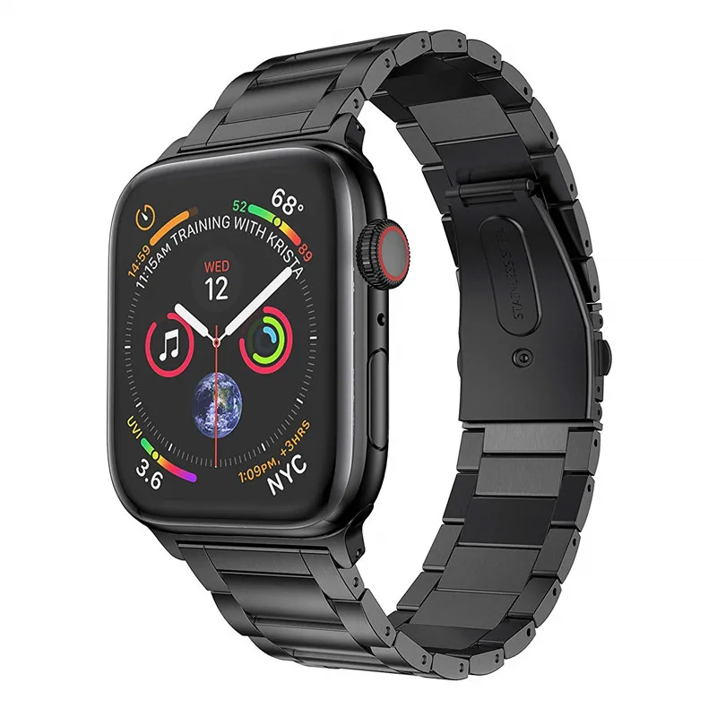 

Металлический ремешок, совместимый с ремешком для Apple Watch 6 SE Series 4, 5, 40 мм, 44 мм, ремешок из нержавеющей стали для iWatch 1/2/3, 38 мм, 42 мм