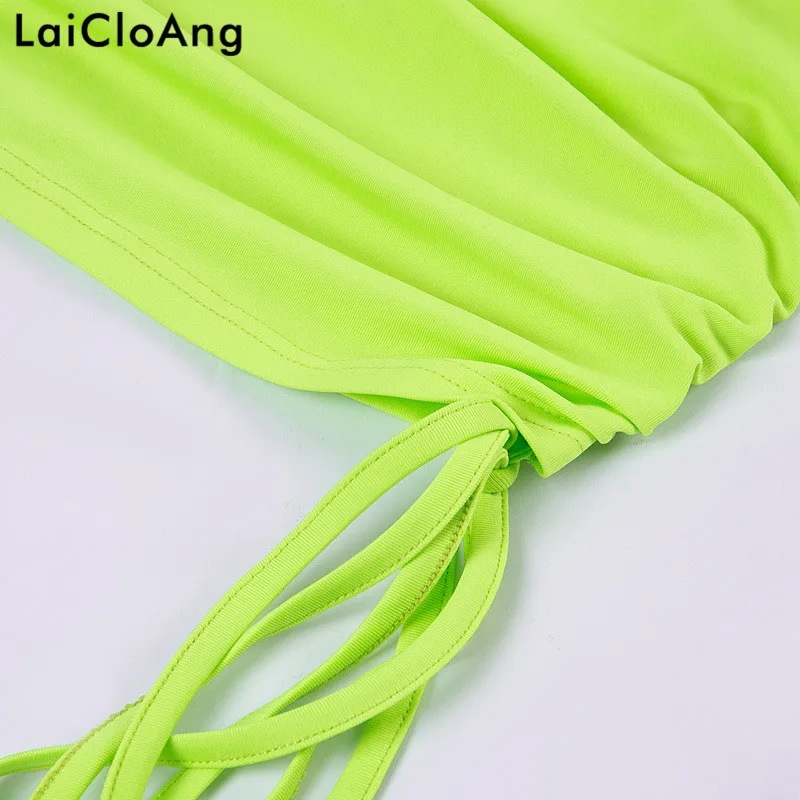 LaiCloAng с плеча без бретелек сексуальное облегающее платье длинным рукавом