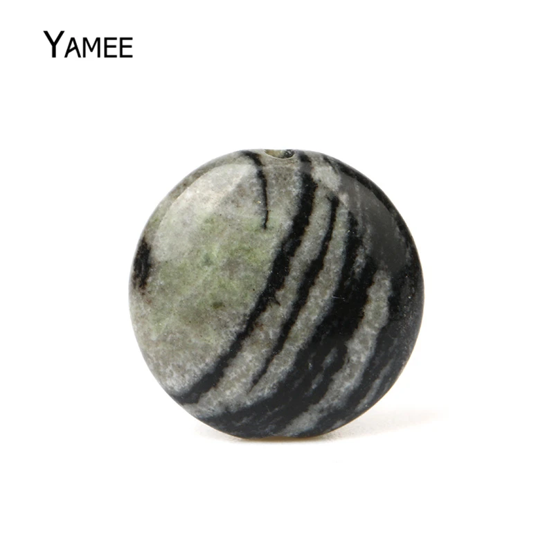 Бусины из натурального камня диаметром 18 мм черные круглые серпантиновые бусины