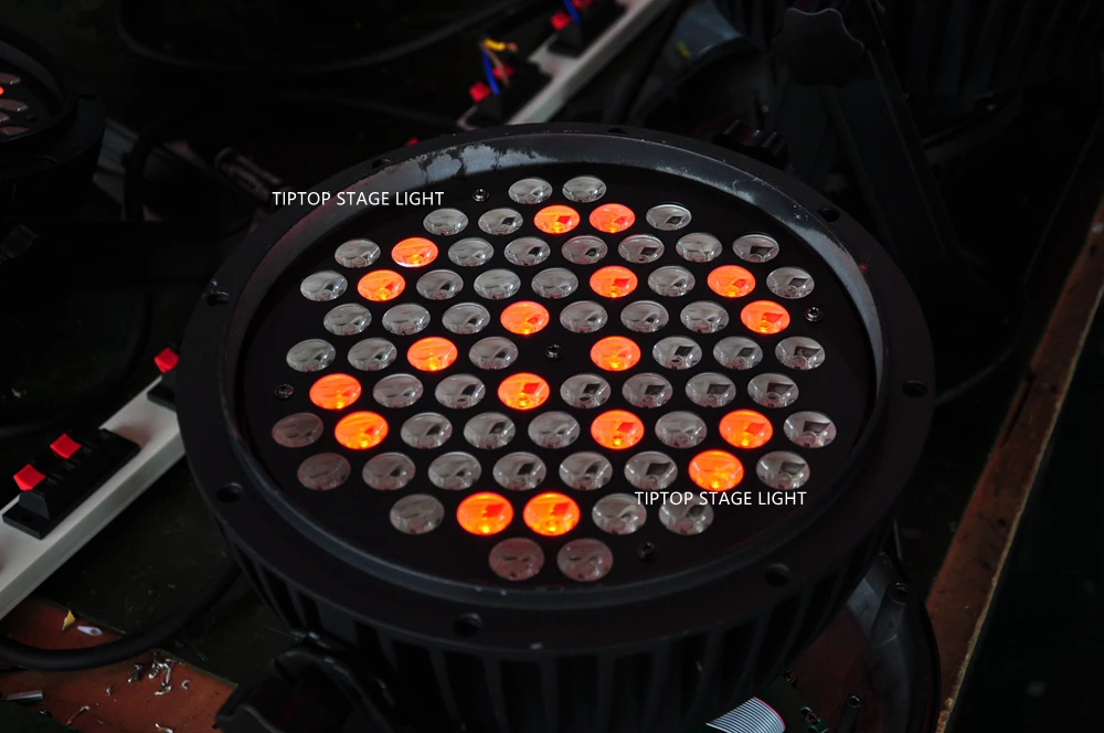 Бесплатная доставка 72x3W плоский наружный RGBW Led Par Светильник 2 4G беспроводной