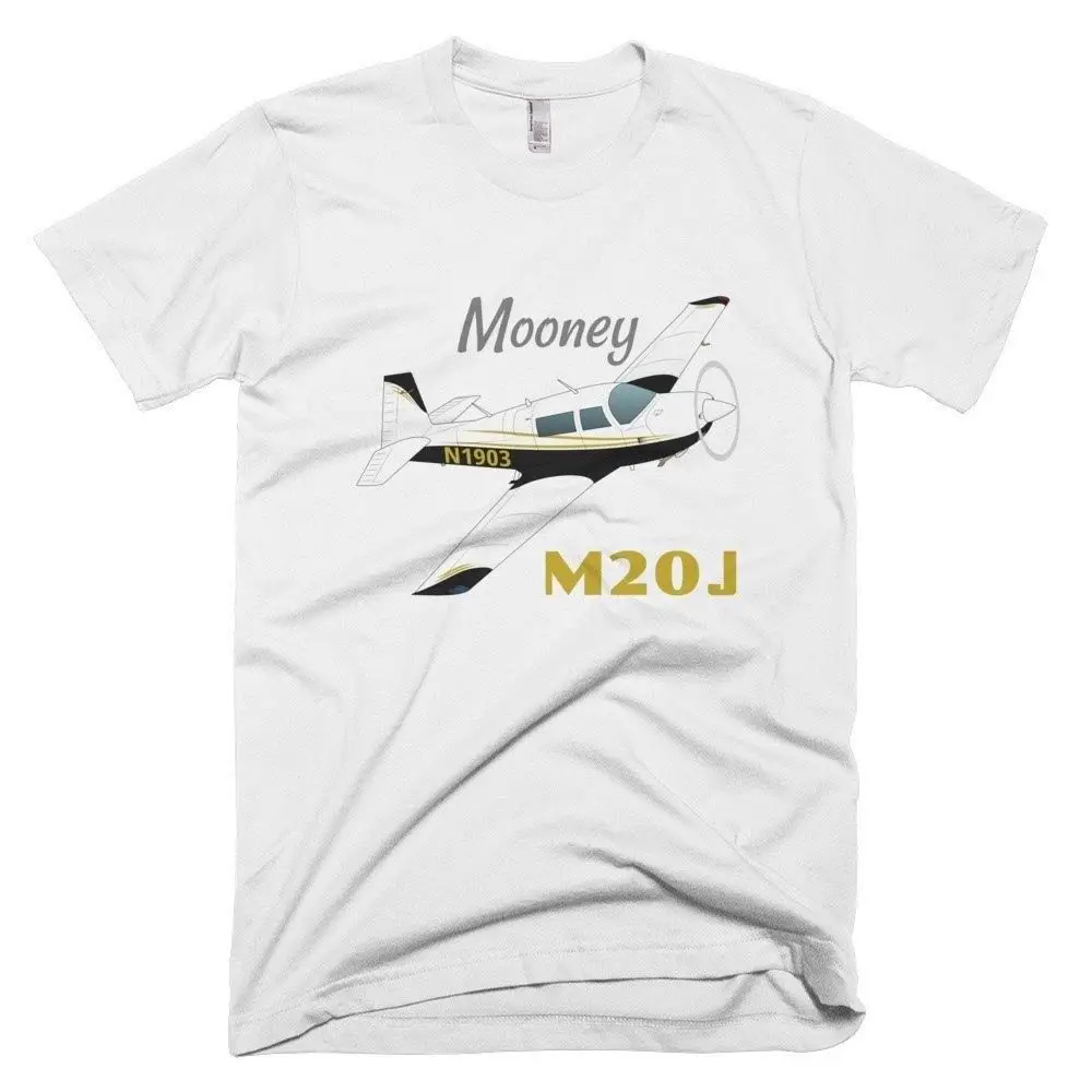

100% Cotton Print Mens Summer O-Neck Mooney M20J / 201 Airplane T-shirt- Personalized with N# Tee Shirt