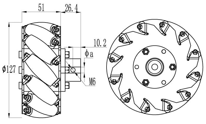 omni wheels A set of 4 Mecanum 127mm | Компьютеры и офис
