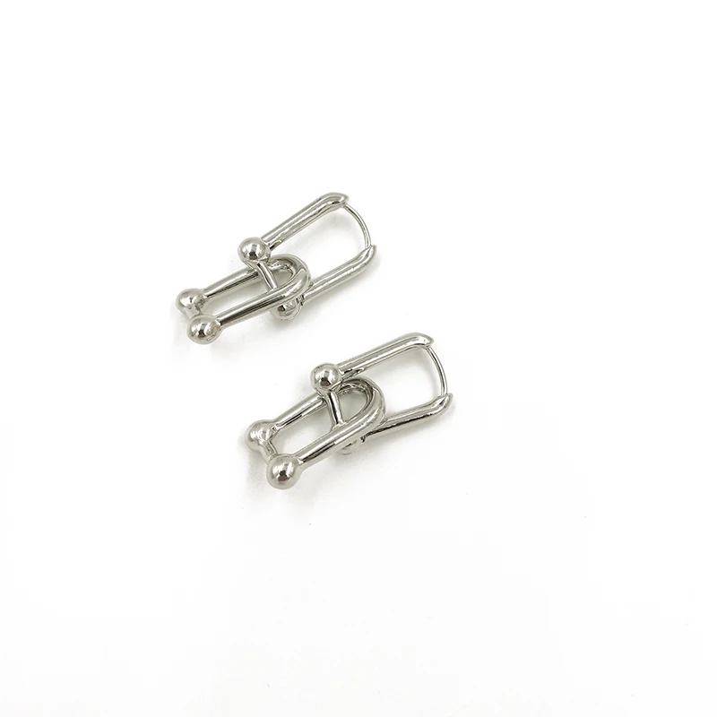 silver earring B Rongho винтажные металлические Бамбуковые серьги для женщин готические ювелирные изделия Золотая цепочка серьги кулон Femme медь бренд Brincos - Окраска металла: silver earring B