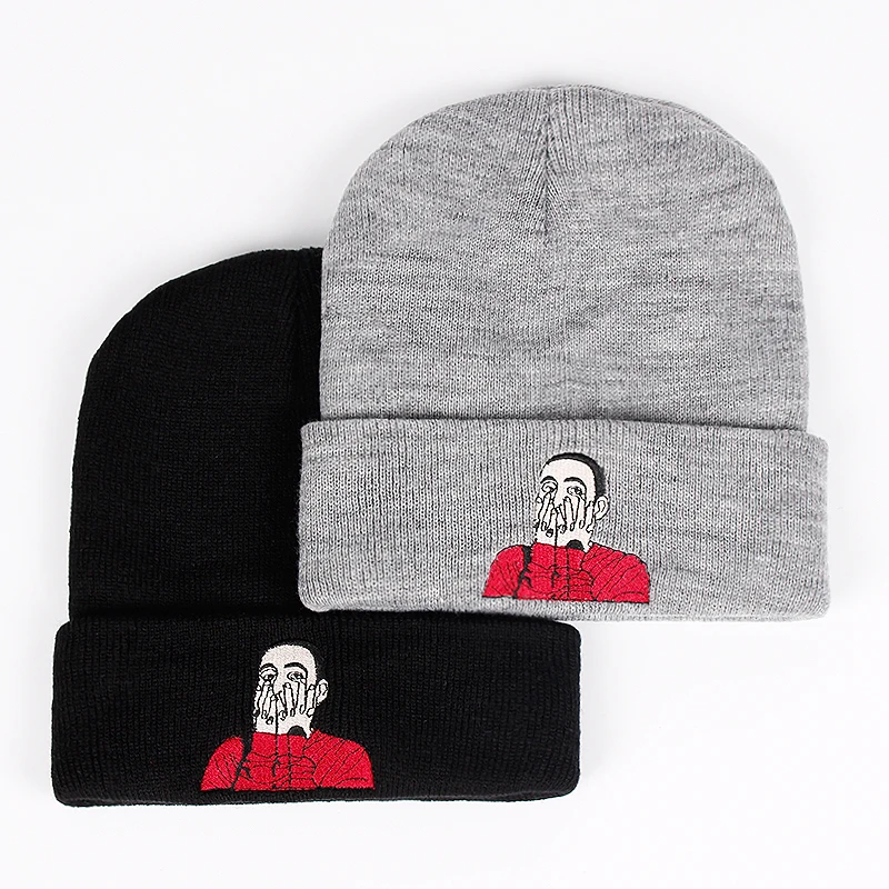 Mac Miller Beanie вышивка US Rapper Malcolm вязаная шапка McCormick вязанные шапочки Skullies теплые