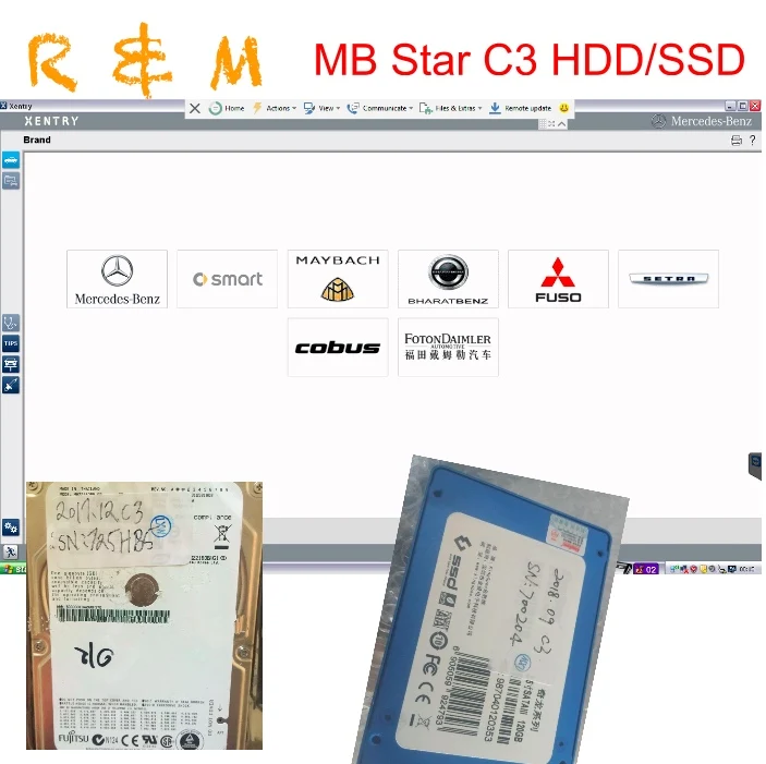 Звезда c3 программного обеспечения hdd ssd для star diagnosis последняя версия Mercedes Benz