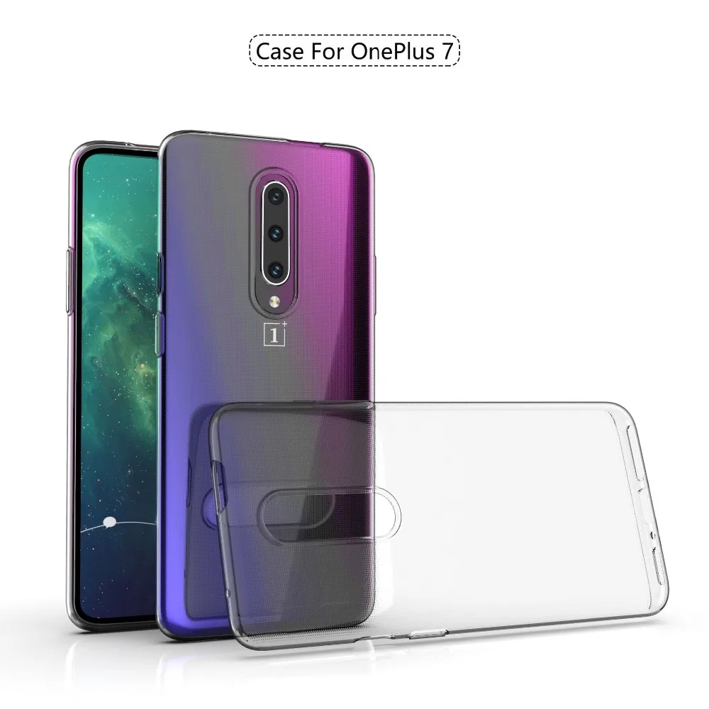 Ультратонкий Прозрачный чехол из ТПУ для Oneplus 7 pro прозрачный мягкий силиконовый |