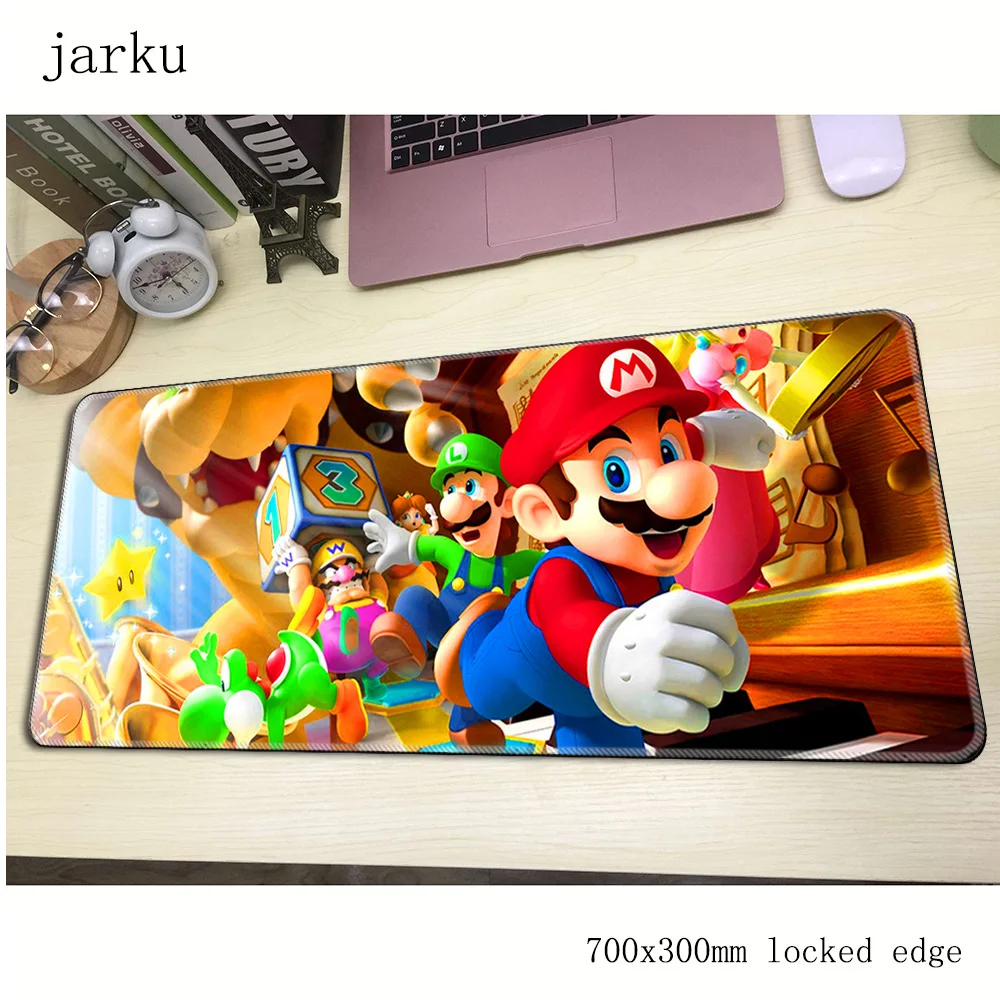 Игровой коврик для мыши в стиле Марио толстый ноутбука компьютерный 700x300x3 мм