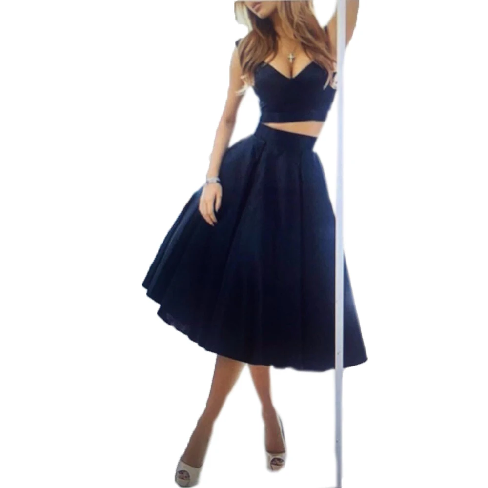 Сатиновые юбки до середины икры черного цвета для женщин 2017 г. на молнии взрослых