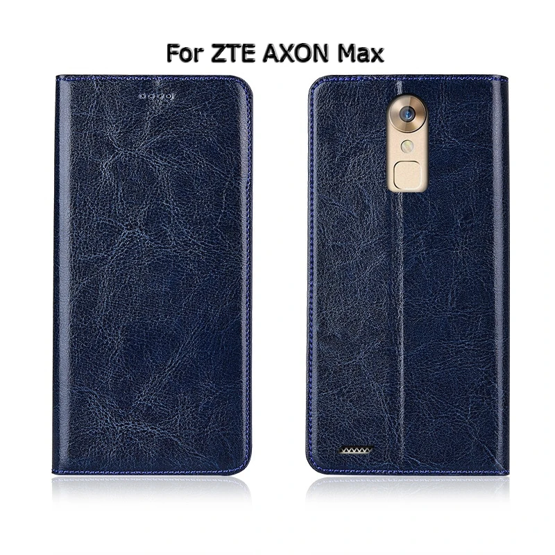 Натуральная телячья кожа чехол для zte AXON 7 фотоаппаратов моментальной печати 7S 9 10 Pro Mini Max A2017 Магнитный чехол-держатель для телефона с бумажником на застежке
