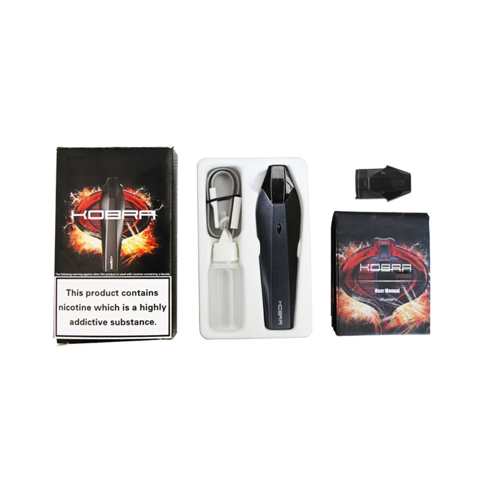 Kobra Pod system Vape Kit встроенный аккумулятор 500 мАч 1 8 мл керамический катушковый