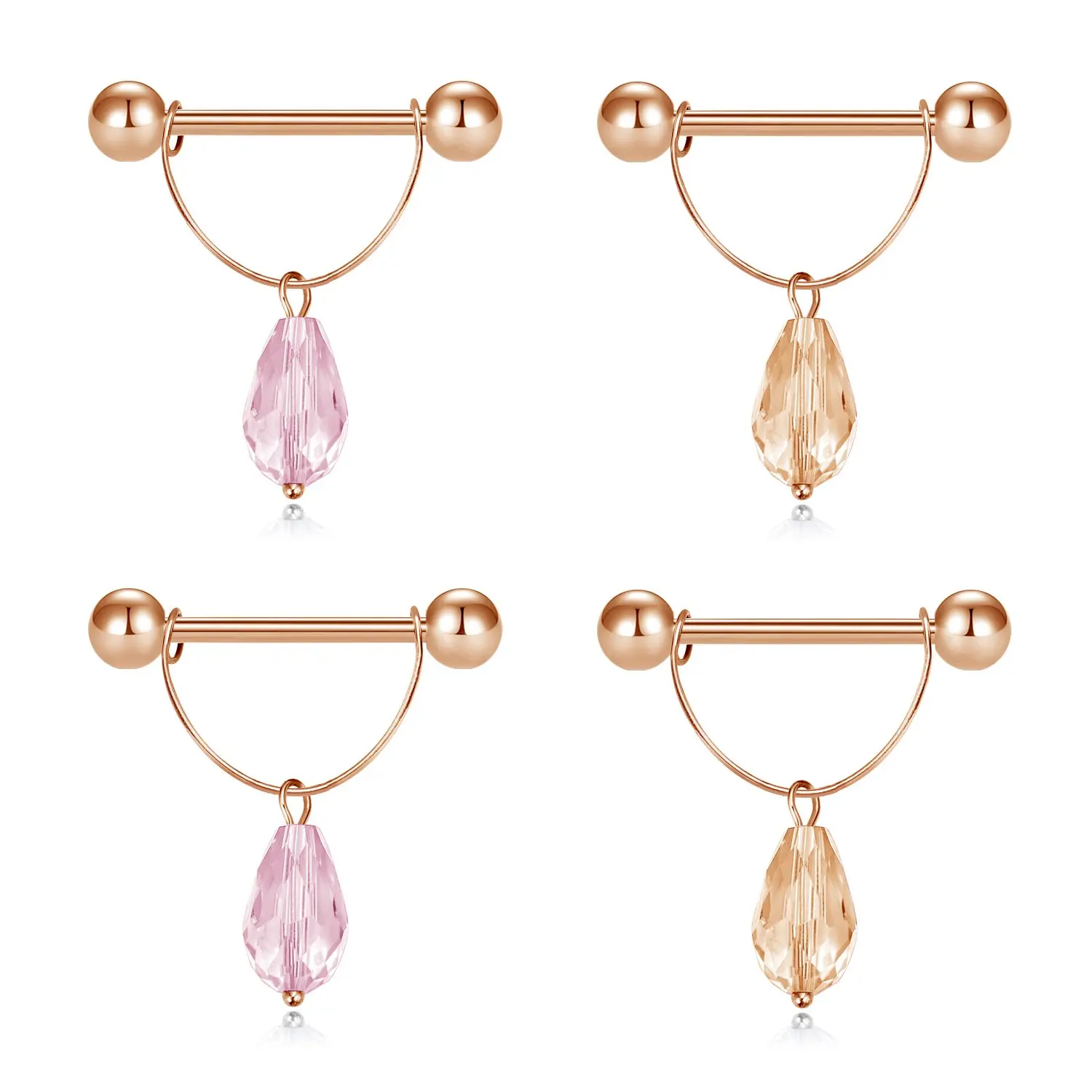 Кольца JFORYOU для пирсинга сосков женские ювелирные изделия из нержавеющей стали