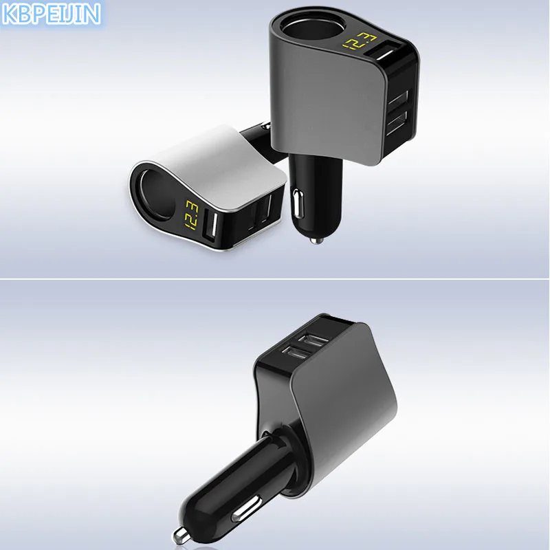 Автомобильное зарядное устройство HO 3USB светодиодный дисплей напряжения тока