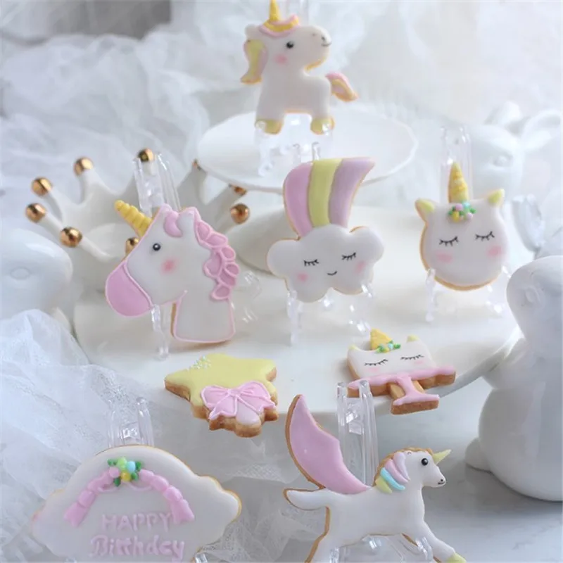 TTLIFE 8 шт./компл. инновационные Единорог для нарезки печенья в виде DIY Fondant(сахарная) шоколадный торт трафарет для тиснения пресс-форма для выпечки инструмент для выпечки