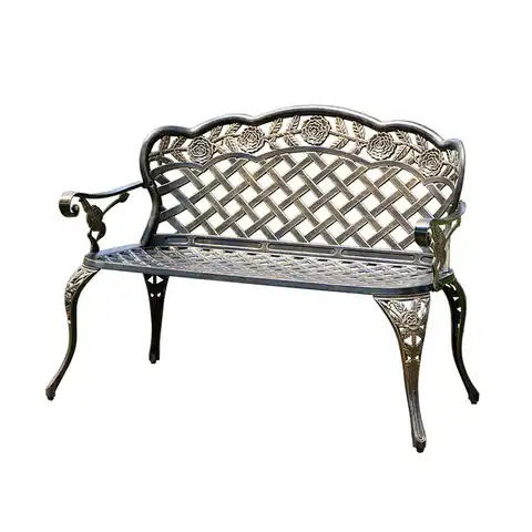 Уличное отдых, литой алюминиевый садовый длинный скамейка, стул для террасы, садовый стул для влюбленных, двойное длинное кресло для балкон...