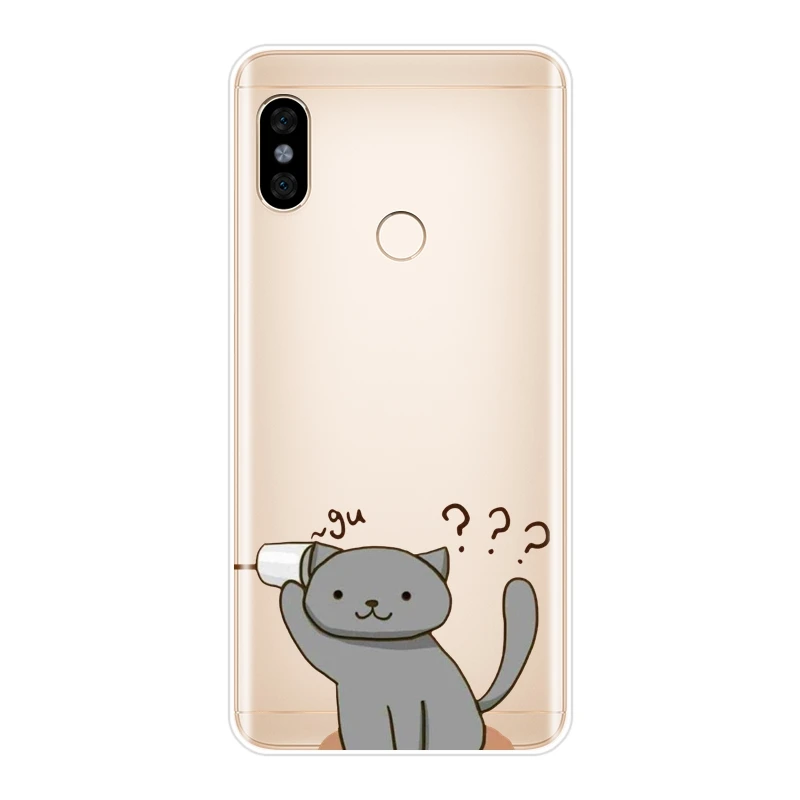 Задняя крышка с изображением кота для Xiaomi Redmi S2 4A 5A 6A 5 Plus Pocophone F1 Note 4 4X 6 Pro Prime мягкий