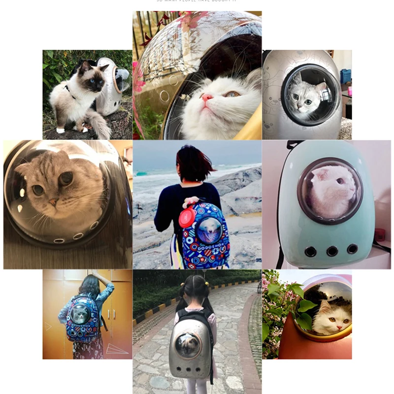 Кошка сумка для домашних собак переноска Космический рюкзак пластиковое окно