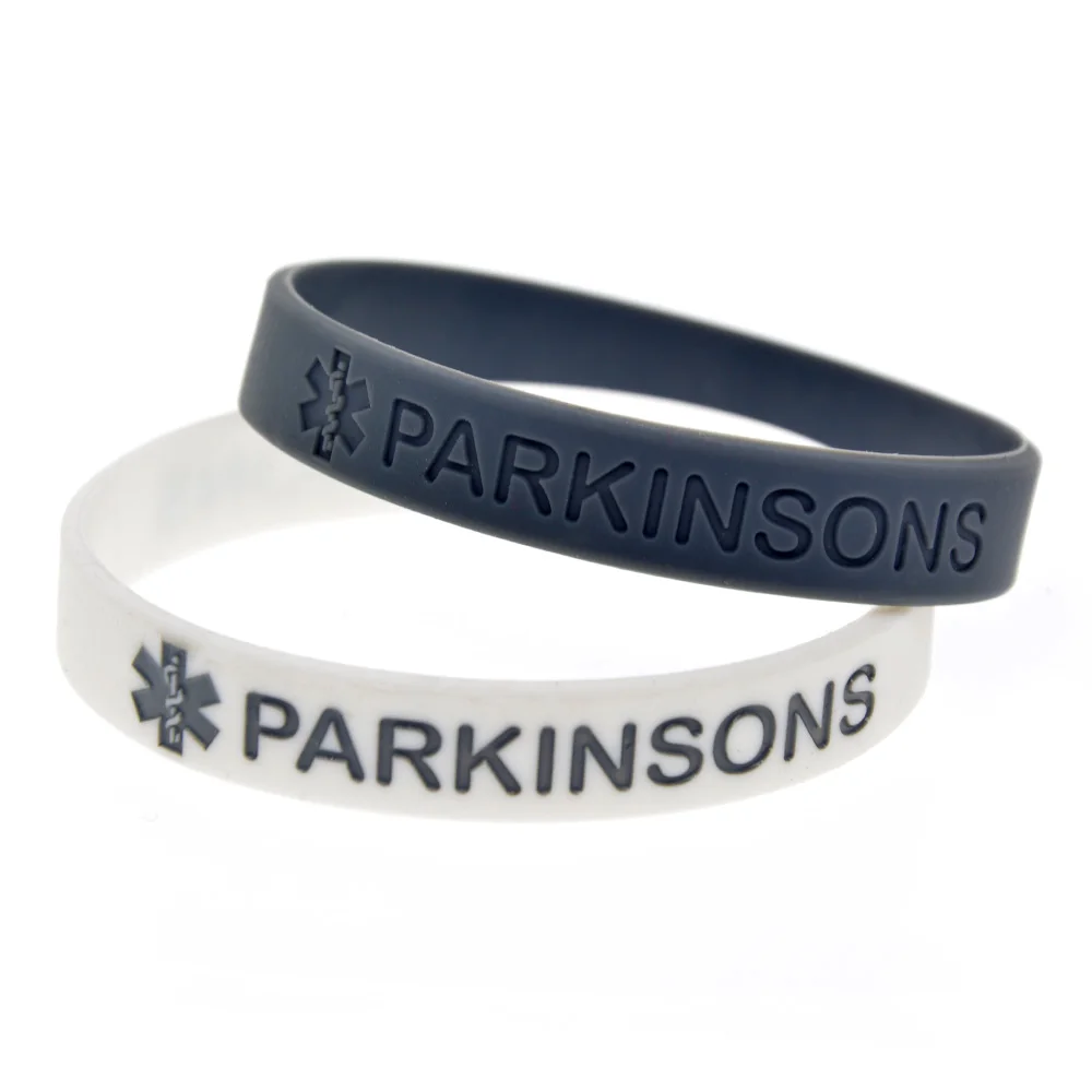 OBH 50 шт. силиконовый браслет Parkinsons 3 цвета взрослый размер|bracelets for|wristband braceletsilicone