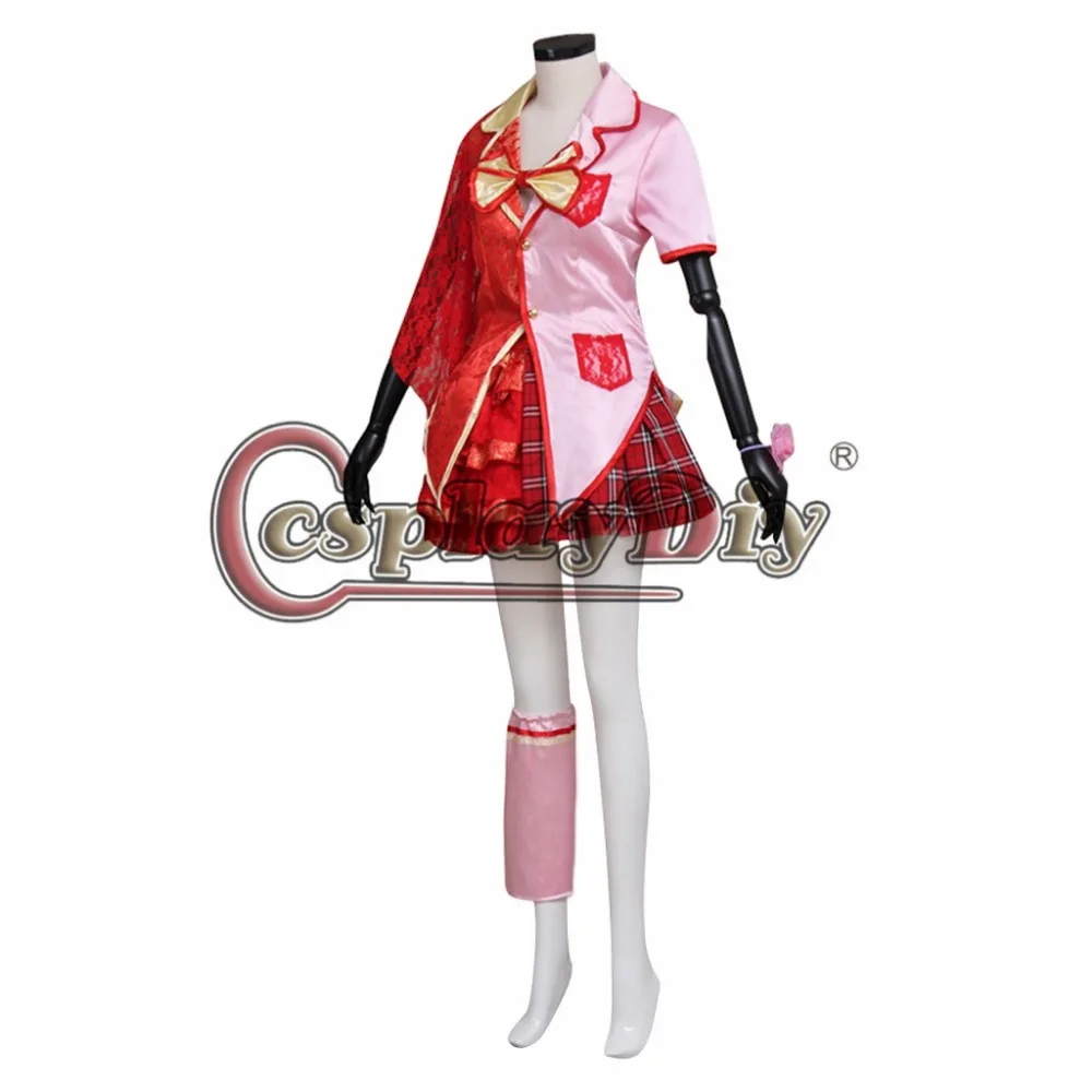 Cosplaydiy Momoiro Clover kanako momoot красное платье костюм для взрослых женщин Хэллоуин