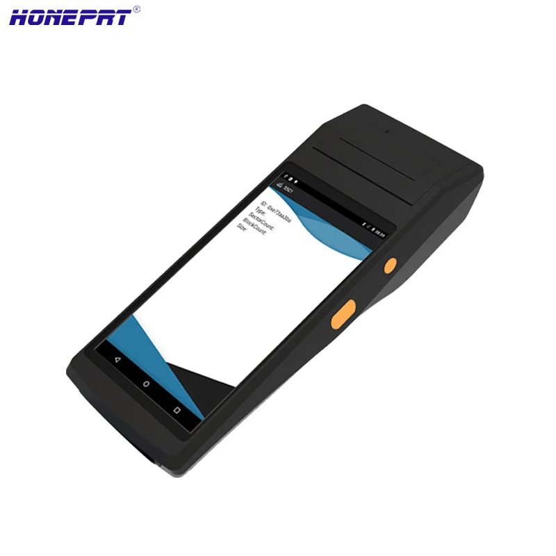 Bluetooth и WiFi ручной pos терминал 5 дюймов сенсорный экран оплата Android PDA с 2D сканером