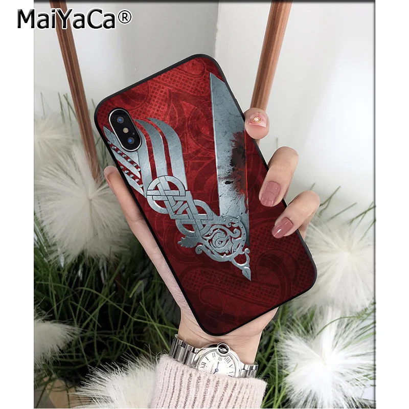 Мягкий чехол для телефона MaiYaCa TV show vikings из ТПУ iPhone 8 7 6 6S Plus 5 5S SE XR X XS MAX | Мобильные