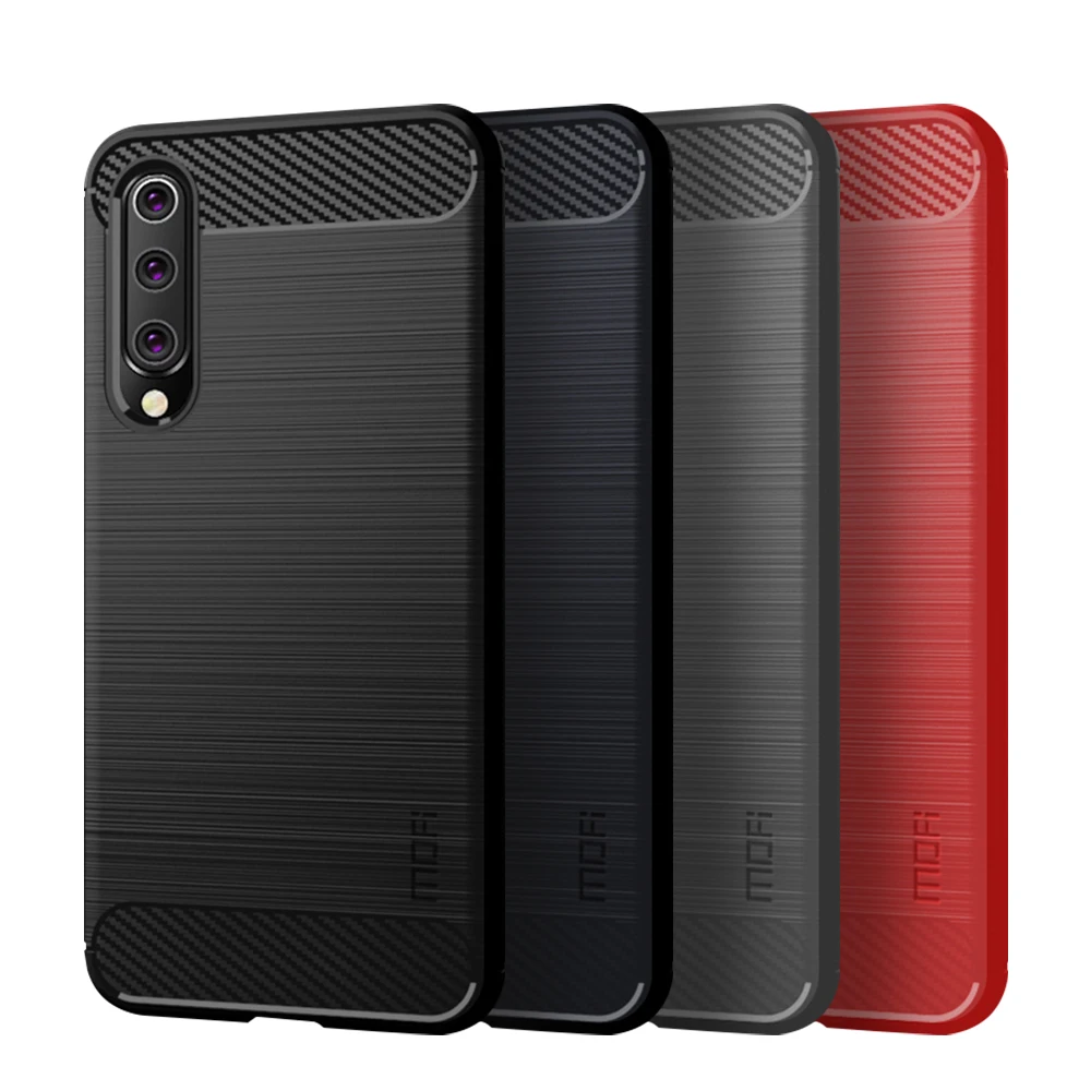 MOFi For Xiaomi Mi9 SE Case Shockproof Carbon Fiber Soft TPU Anti-Knock Cover Cases Mi 9 Capa Coque |