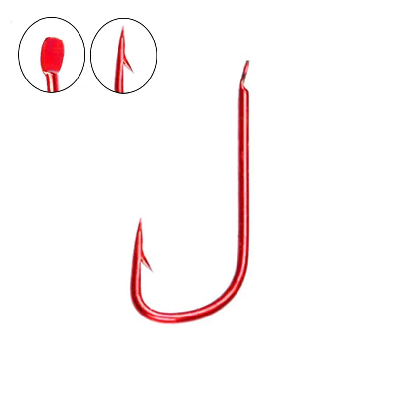 

[ 100PCS/Lot ] Red Color Small Fish Hook Sabiki Barbed Fly Tying Hooks Tiny Size 0.5 0.8 1 2 3 4 5 6