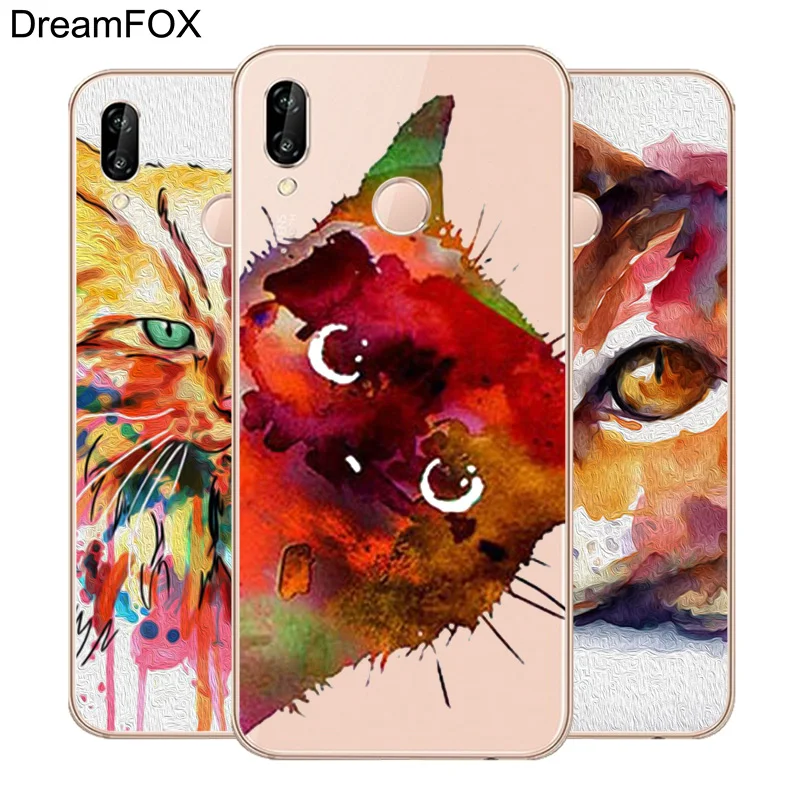 DREAMFOX N003 Cat арт Мягкий ТПУ силиконовый чехол для Huawei Honor 6a 6C 7X9 10 P20 P30 Lite Pro P Smart |
