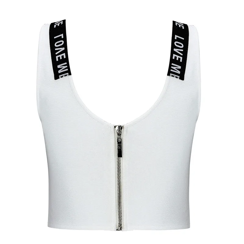 New Arrival White Short Sexy Summer Women's Tank Tops Bandage Luxury Party | Женская одежда