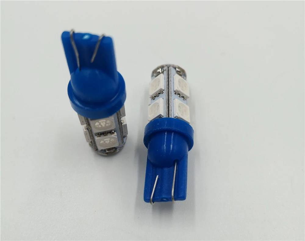 10 шт. Автомобильный светодиодный 194 168 W5W T10 9SMD 5050 светодиодный автомобильный мобильный задний указатель Поворота Боковой габаритный светильник-излучающая Диодная лампа