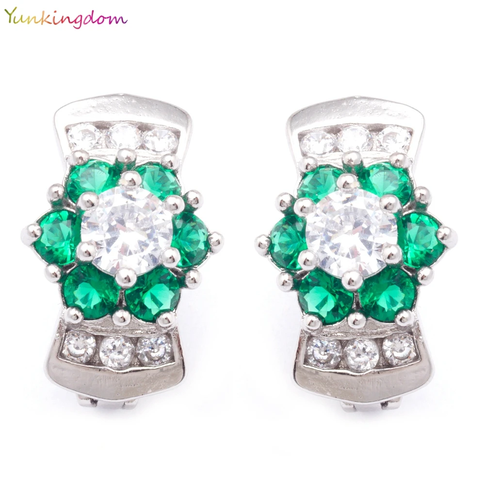 Yunkingdom модные серьги кольца цветок золотой Цвет 4 s кристалл для женщин|hoop earrings for