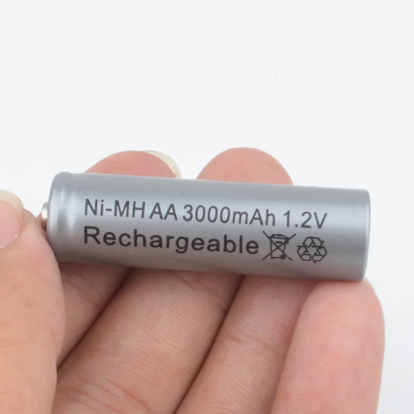 6 шт. AA 3000 мАч Перезаряжаемые Батарея зеленый * ni-mh 1.2 В клеточное питание baterias для