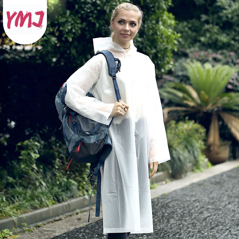 Transparent Raincoat Hoodie Portable Outdoor Travel Hiking Adult Men and Women Are Code Universal Summer Waterproof Rainwear|Плащи| |