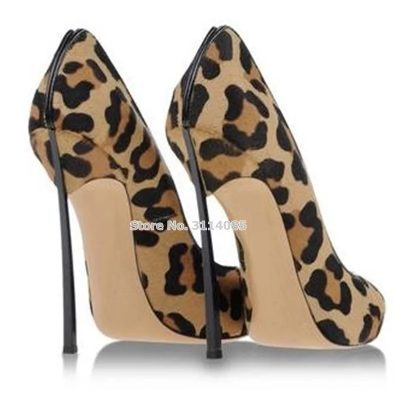 Women Sexy Srping Blade Metal Heel Pumps Zebra Pattern Horsehair Dress Shoes Leopard Banquet Party Wedding Dropship | Обувь