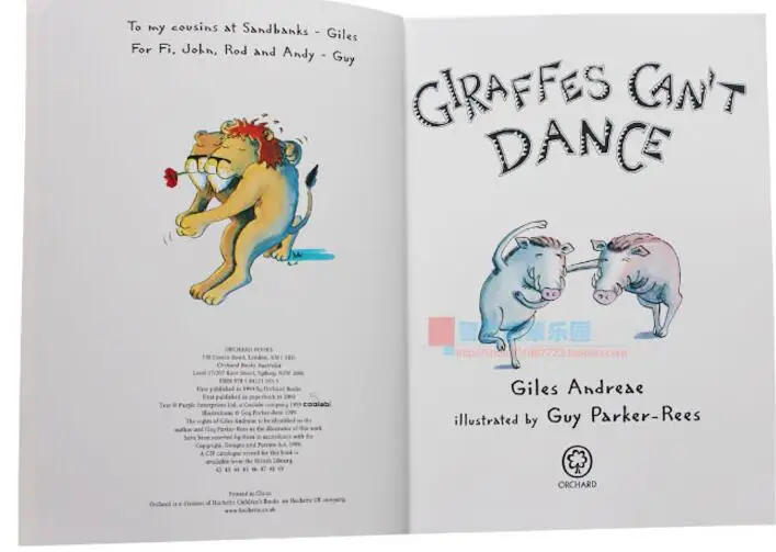 Жирафы cannot DANCE детские книги Обучающие английские рассказы с картинками для