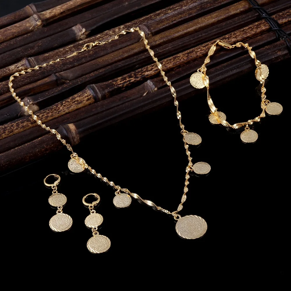 Gold Allah Coin Set Wholesale Religious Female Color Muslim Jewelry For Women Gift | Украшения и аксессуары